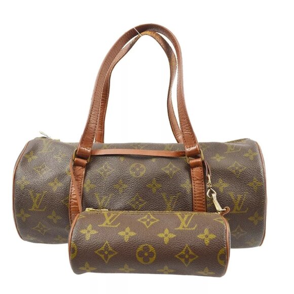 2 Bags- LOUIS VUITTON PAPILLON 30 HANDBAG PURSE MONOGRAM CANVAS - Picture 1 of 7